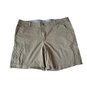 COLUMBIA Men's Shorts, Size 42W X 8L, Tan/khaki; Cargo/carpenter shorts